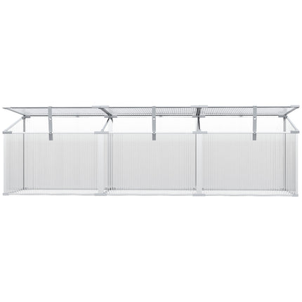 Kleingewächshaus mit verstellbarem Dach, Aluminium - 180x51x51cm