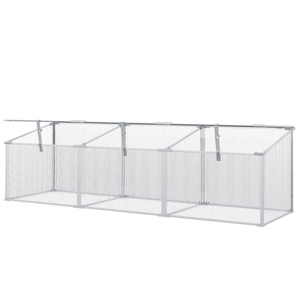 Kleingewächshaus mit verstellbarem Dach, Aluminium - 180x51x51cm