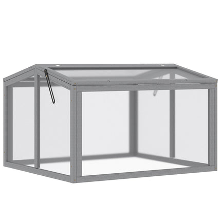 Mistbeet-Gewächshaus – Holz & Polycarbonat, 90x80x58 cm