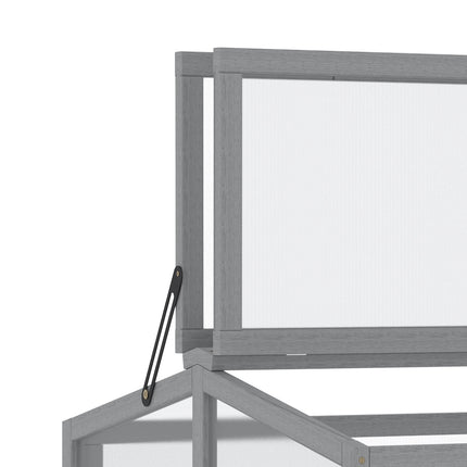 Mistbeet-Gewächshaus – Holz & Polycarbonat, 90x80x58 cm
