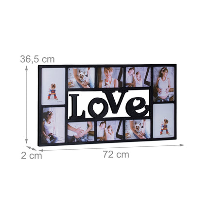 Cadre collage LOVE pour 10 photos