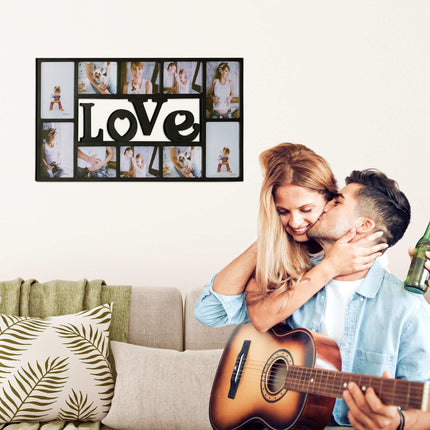 Cadre collage LOVE pour 10 photos