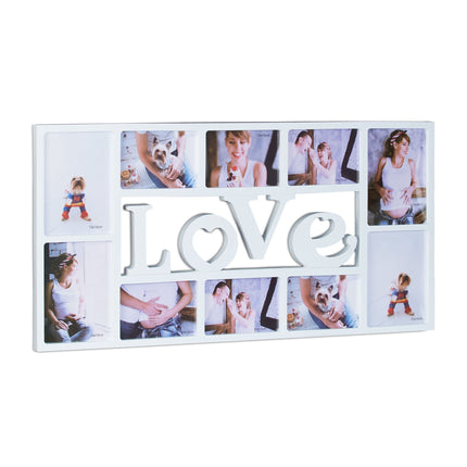 Collage frame LOVE for 10 photos