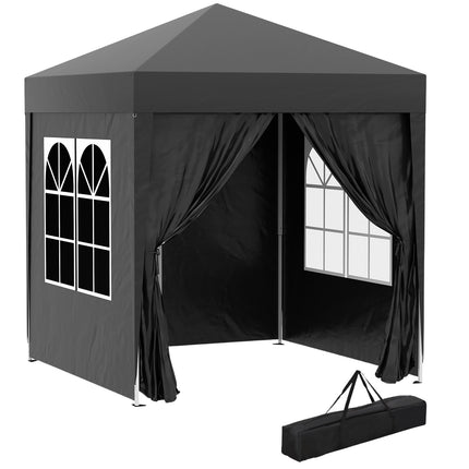 Faltbarer 2x2M Gartenpavillon, UV-geschützt, 4 Seitenwände