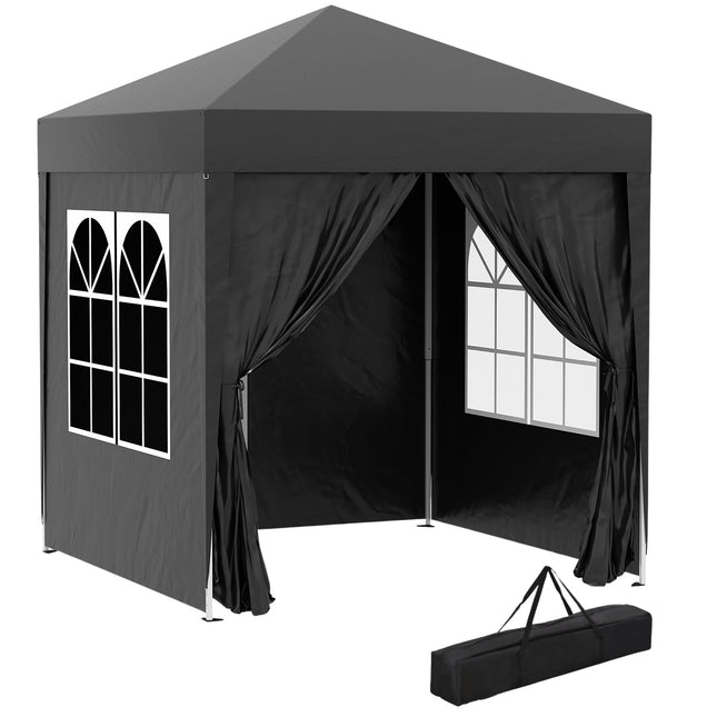 Faltbarer 2x2M Gartenpavillon, UV-geschützt, 4 Seitenwände
