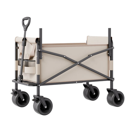Collapsible Folding Wagon, 550 lb, 2-in-1 Bench Cart