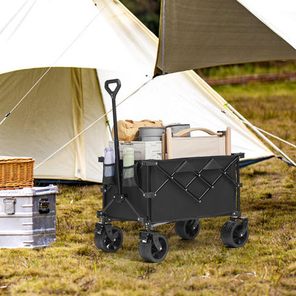 Collapsible Folding Wagon Cart, 113 L, 250 lb Capacity