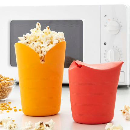 Faltbare Popcornmaschinen aus Silikon Popbox InnovaGoods (2er-Pack)