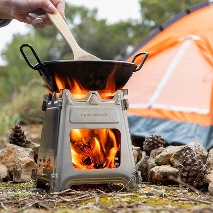 Zusammenklappbarer Campingkocher Flamet aus Stahl InnovaGoods