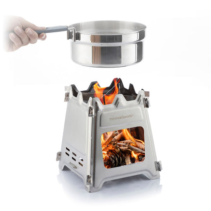 Zusammenklappbarer Campingkocher Flamet aus Stahl InnovaGoods