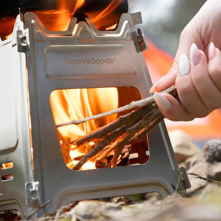 Zusammenklappbarer Campingkocher Flamet aus Stahl InnovaGoods
