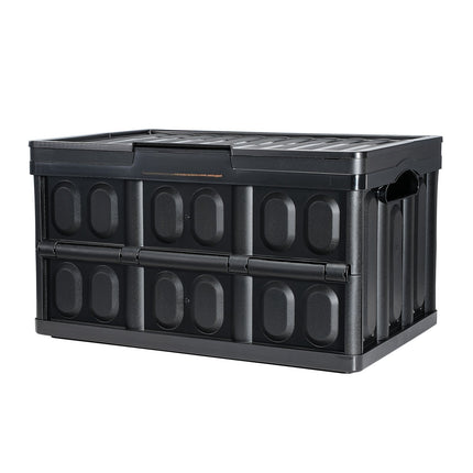 Collapsible Storage Bins With Lids, 45L, 3-Pack, Stackable