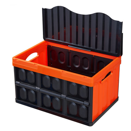 Collapsible Storage Bins With Lids, Stackable, 45L 3-Pack