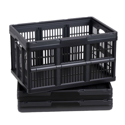 Collapsible Storage Crates 45L, 3-Pack, Stackable