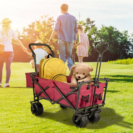 Collapsible Wagon With Removable Canopy, 220 lb Capacity