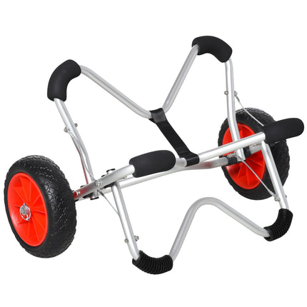 Zusammenklappbarer Aluminium-Kajakanhänger mit PU-Reifen, 75 kg Tragkraft
