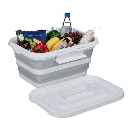Collapsible basket with lid