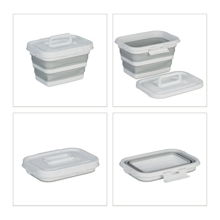 Collapsible basket with lid