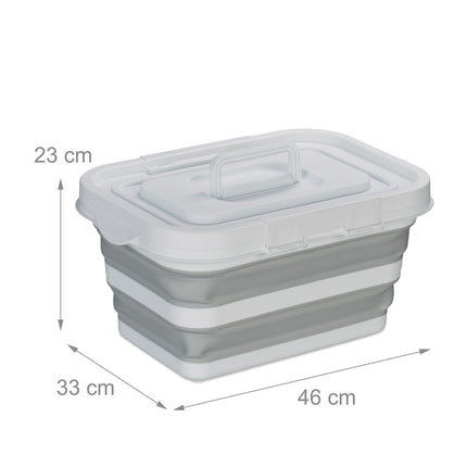 Collapsible basket with lid
