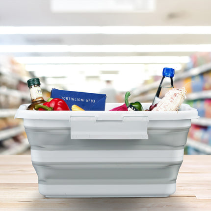 Collapsible basket with lid