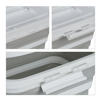 Collapsible basket with lid