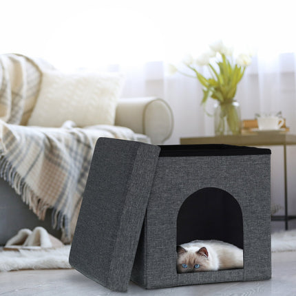 Collapsible cat hole
