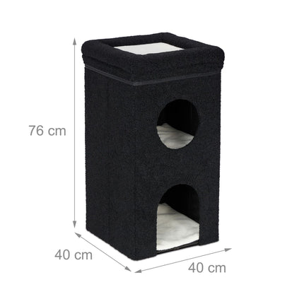 Collapsible cat hole in black