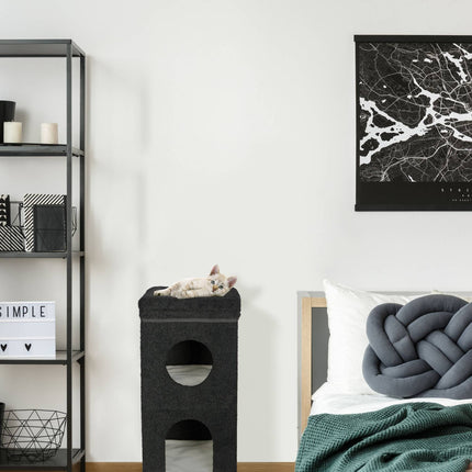 Collapsible cat hole in black