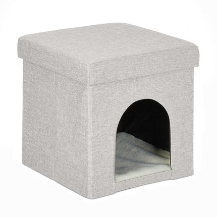 Niche pliable pour chat beige