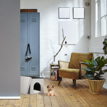Niche pliable pour chat beige