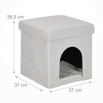 Niche pliable pour chat beige
