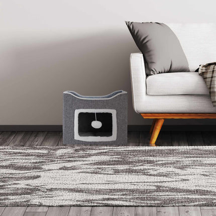Niche pliable pour chat en gris