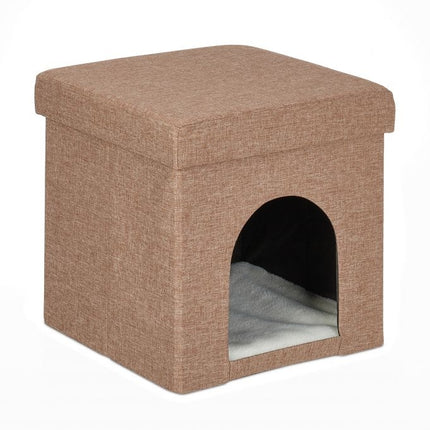 Collapsible cat pit light brown