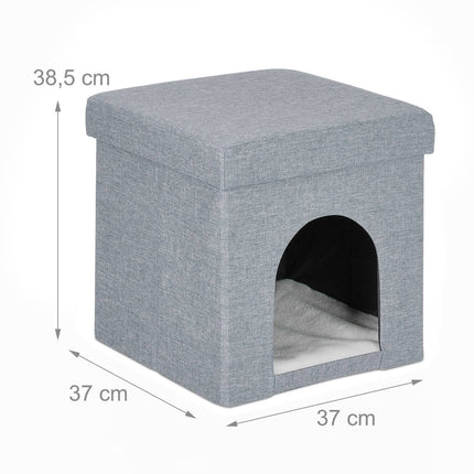 Zusammenklappbare Katzentoilette hellgrau