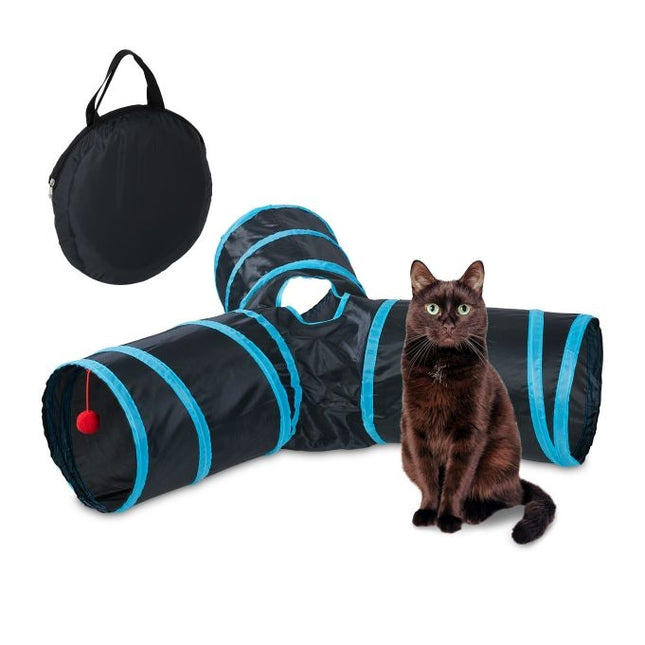 Collapsible cat tunnel 3 ways