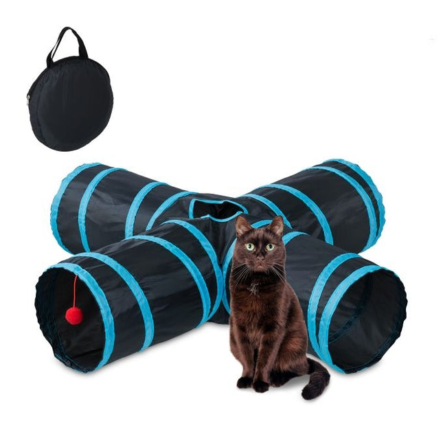 Collapsible cat tunnel 4 ways
