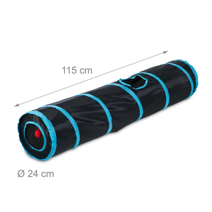 Collapsible cat tunnel with 3 exits