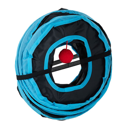 Collapsible cat tunnel with 3 exits