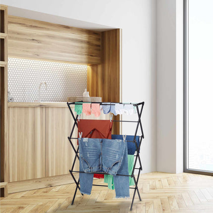 Zusammenklappbarer Kleiderbügel mit 50 Clips