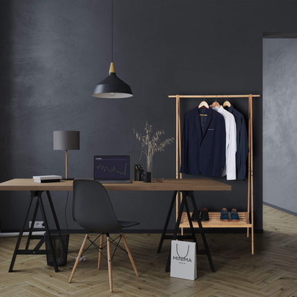 Portant à vêtements pliable avec étagère