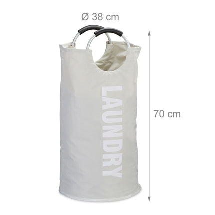 Collapsible laundry basket with handle