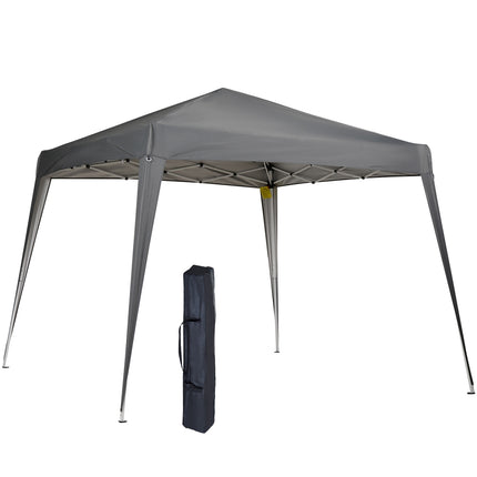Faltpavillon mit Tragetasche, 2,4x2,4M Stahlgrau