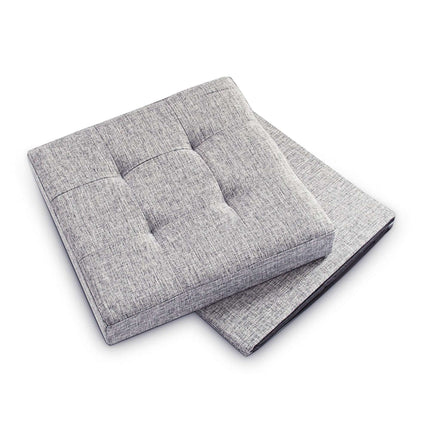 Collapsible stool with linen fabric storage
