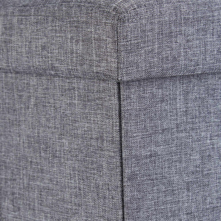 Collapsible stool with linen fabric storage