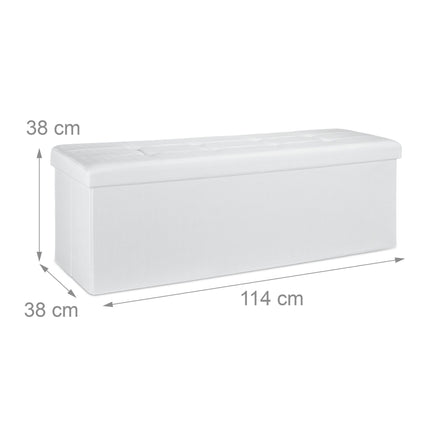 Collapsible storage bench linen fabric