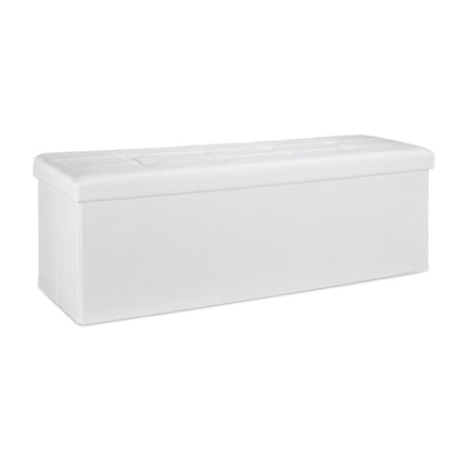 Collapsible storage bench linen fabric