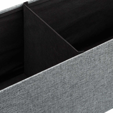 Collapsible storage bench linen fabric