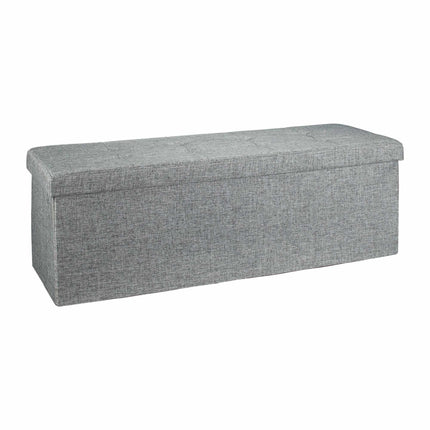 Collapsible storage bench linen fabric