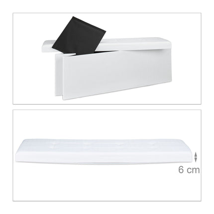 Collapsible storage bench linen fabric
