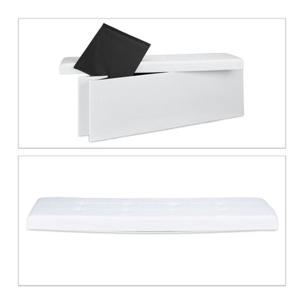 Collapsible storage bench linen fabric